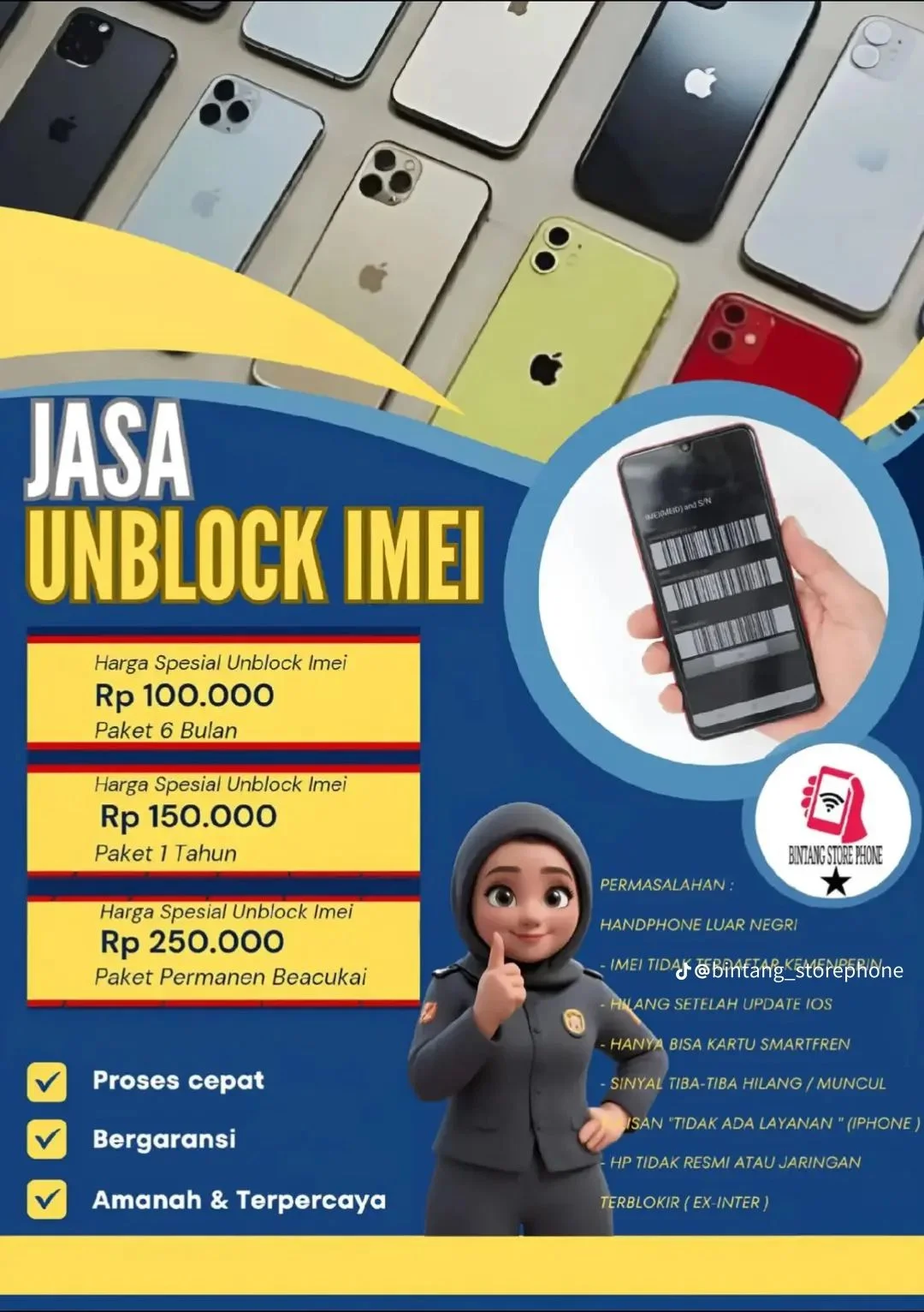 Bukti Penipuan Unblock IMEI Permanen