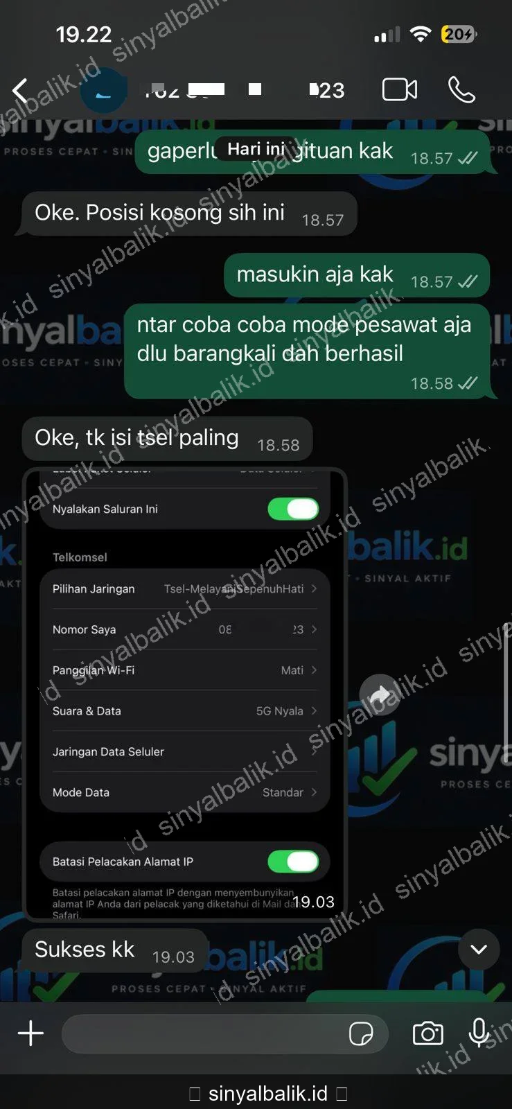 Screenshot testimoni pengguna 1